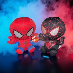 Ty Spider Man & Miles Morales Plush Stuffed Animal Marvel Character Toy 6” P38